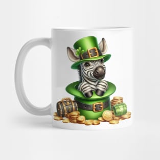 Zebra Hat for Patrick's Day Mug